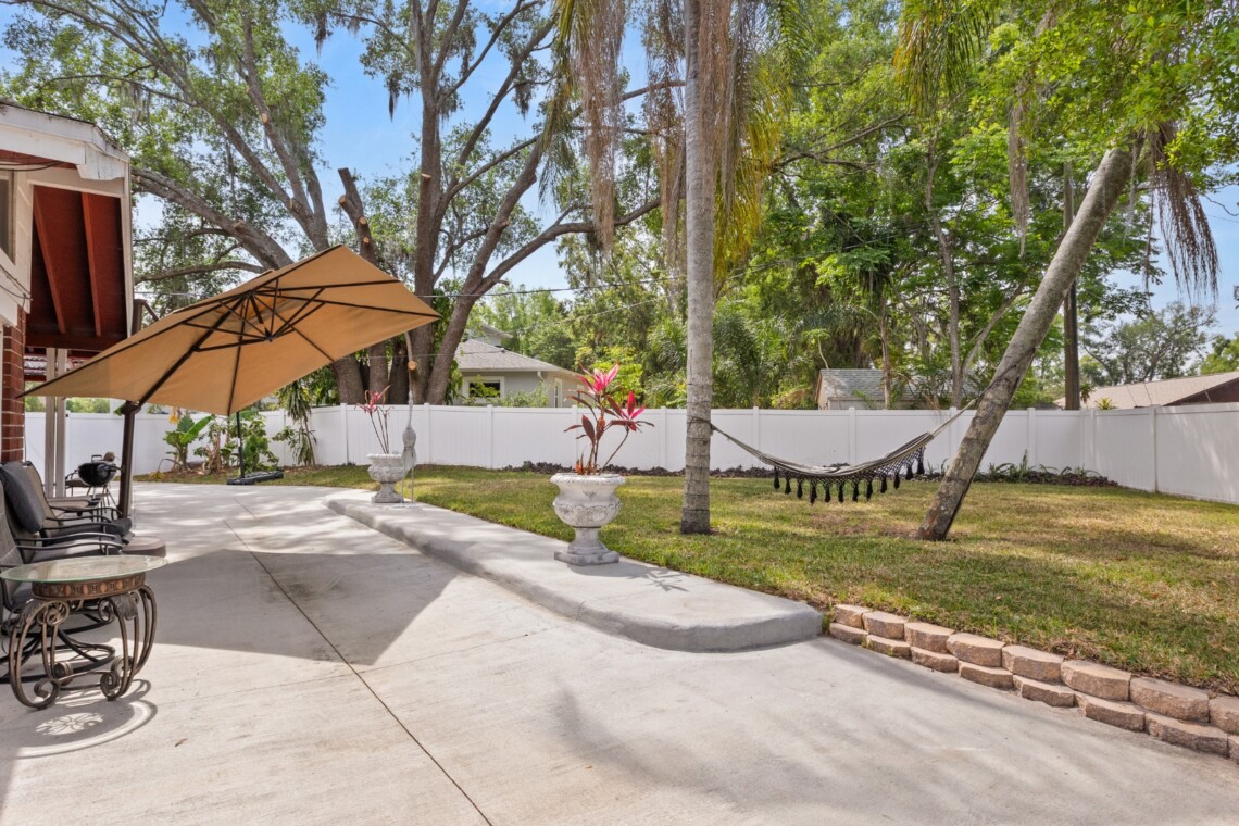 Backyard of a Florida property